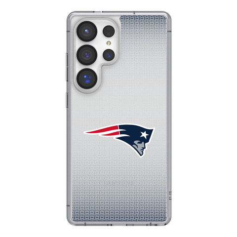 New England Patriots Linen Clear Phone Case for Samsung Galaxy