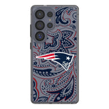 New England Patriots Paisley Clear Phone Case for Samsung Galaxy