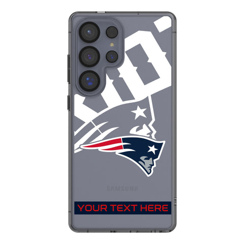 New England Patriots Personalized Tilt Clear Phone Case for Samsung Galaxy