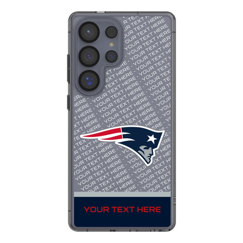 New England Patriots Personalized EndZone Plus Clear Phone Case for Samsung Galaxy