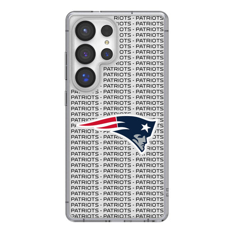 New England Patriots Text Backdrop Clear Phone Case for Samsung Galaxy