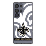 New Orleans Saints Personalized Tilt Clear Phone Case for Samsung Galaxy