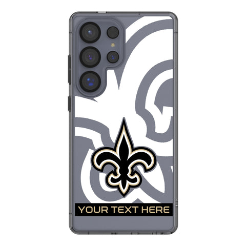 New Orleans Saints Personalized Tilt Clear Phone Case for Samsung Galaxy