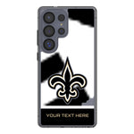 New Orleans Saints Personalized EndZone Plus Clear Phone Case for Samsung Galaxy
