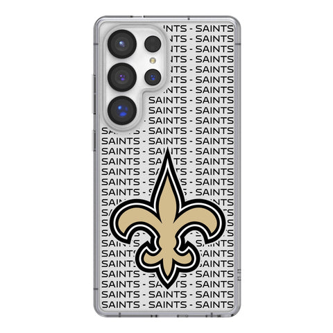 New Orleans Saints Text Backdrop Clear Phone Case for Samsung Galaxy