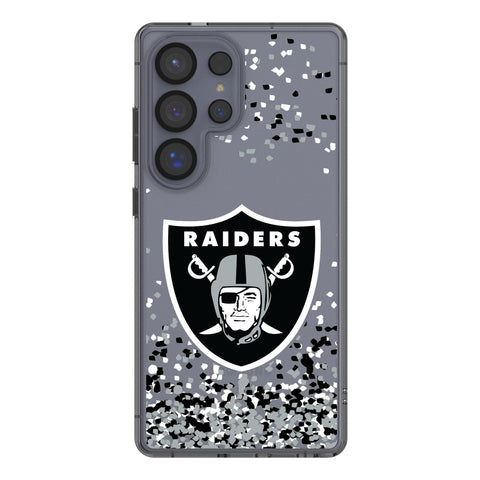 Las Vegas Raiders Confetti Clear Phone Case for Samsung Galaxy
