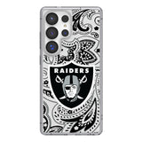 Las Vegas Raiders Paisley Clear Phone Case for Samsung Galaxy