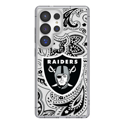 Las Vegas Raiders Paisley Clear Phone Case for Samsung Galaxy
