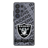 Las Vegas Raiders Personalized Tilt Clear Phone Case for Samsung Galaxy