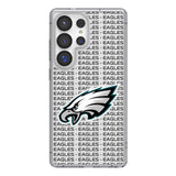 Philadelphia Eagles Text Backdrop Clear Phone Case for Samsung Galaxy