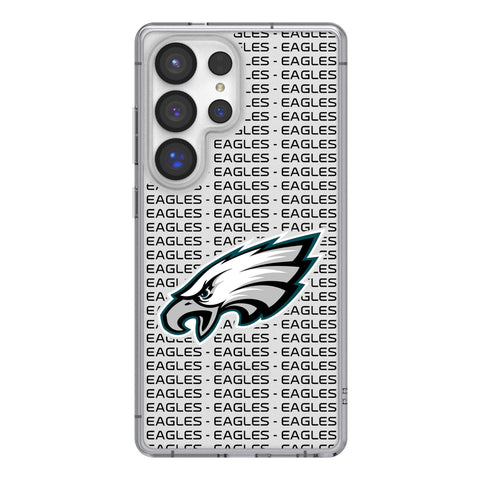 Philadelphia Eagles Text Backdrop Clear Phone Case for Samsung Galaxy