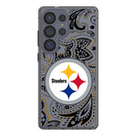 Pittsburgh Steelers Paisley Clear Phone Case for Samsung Galaxy
