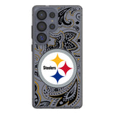 Pittsburgh Steelers Paisley Clear Phone Case for Samsung Galaxy
