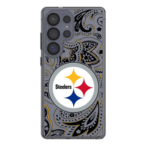 Pittsburgh Steelers Paisley Clear Phone Case for Samsung Galaxy