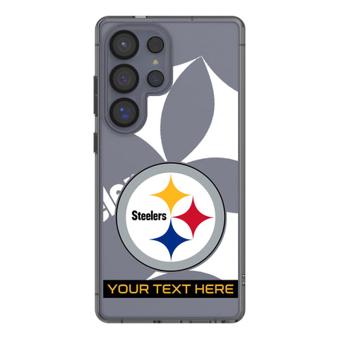 Pittsburgh Steelers Personalized Tilt Clear Phone Case for Samsung Galaxy