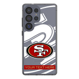 San Francisco 49ers Personalized Tilt Clear Phone Case for Samsung Galaxy