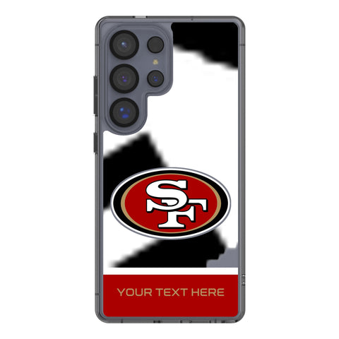 San Francisco 49ers Personalized EndZone Plus Clear Phone Case for Samsung Galaxy