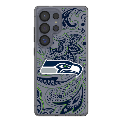 Seattle Seahawks Paisley Clear Phone Case for Samsung Galaxy