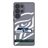 Seattle Seahawks Personalized Tilt Clear Phone Case for Samsung Galaxy