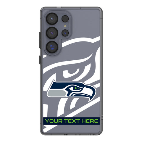 Seattle Seahawks Personalized Tilt Clear Phone Case for Samsung Galaxy