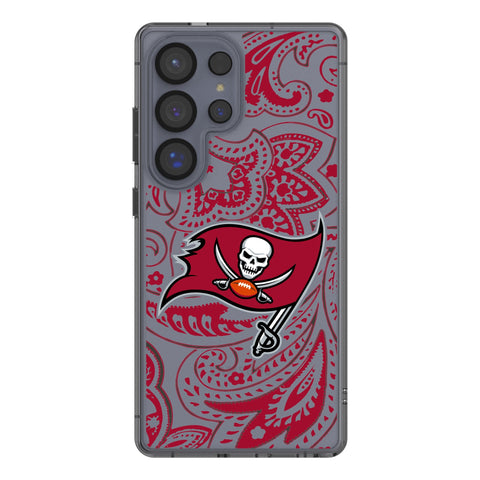 Tampa Bay Buccaneers Paisley Clear Phone Case for Samsung Galaxy