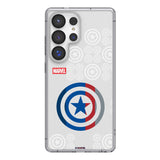 Marvel Avengers Captain America Sigil Clear Phone Case for Samsung Galaxy