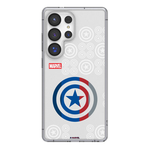 Marvel Avengers Captain America Sigil Clear Phone Case for Samsung Galaxy