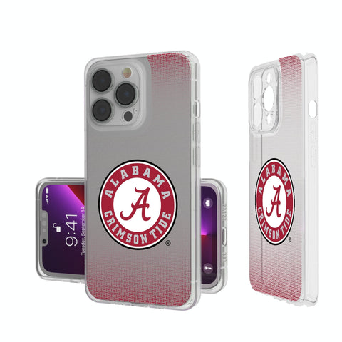 University of Alabama Crimson Tide Linen Clear Phone Case for Apple iPhone