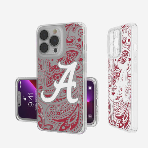 University of Alabama Crimson Tide Script A Paisley Clear Phone Case