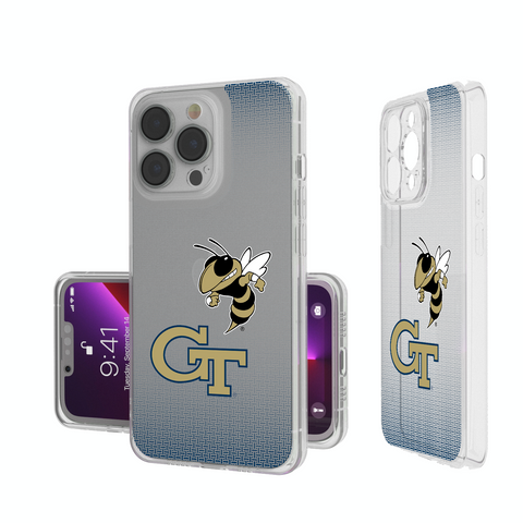 Georgia Tech Yellow Jackets Linen Clear Phone Case-0