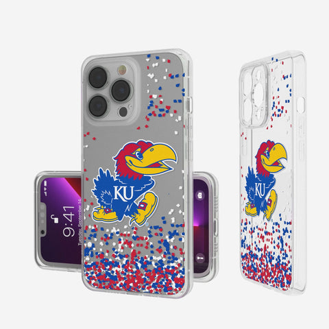 University of Kansas Jayhawks Confetti Clear Phone Case