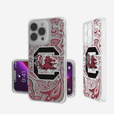 University of South Carolina Gamecocks Paisley Clear Phone Case