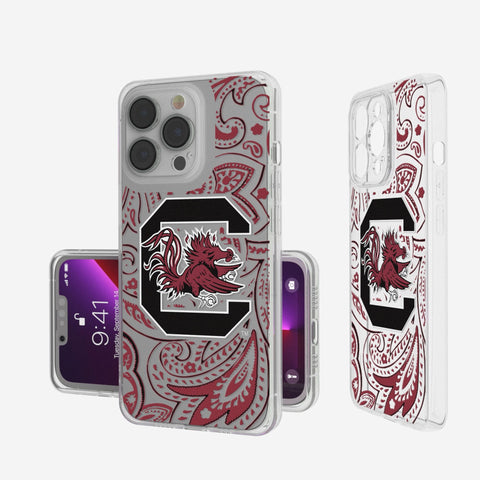 University of South Carolina Gamecocks Paisley Clear Phone Case