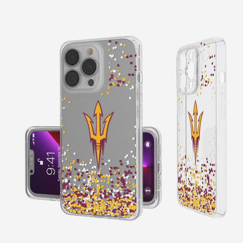 Arizona State University Sun Devils Confetti Clear Phone Case-0