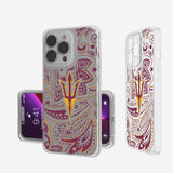 Arizona State University Sun Devils Paisley Clear Phone Case-0