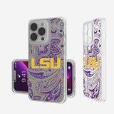 Louisiana State University Tigers Paisley Clear Phone Case