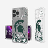 Michigan State University Spartans Confetti Clear Phone Case