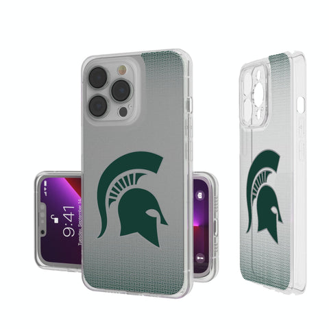 Michigan State University Spartans Linen Clear Phone Case