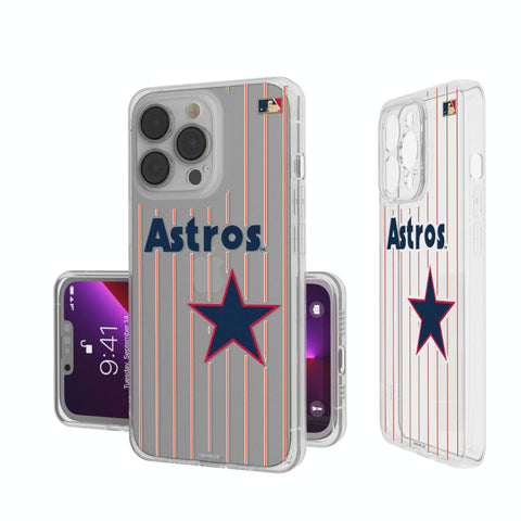 Houston Astros 1975-1981 - Cooperstown Collection Pinstripe Clear Phone Case