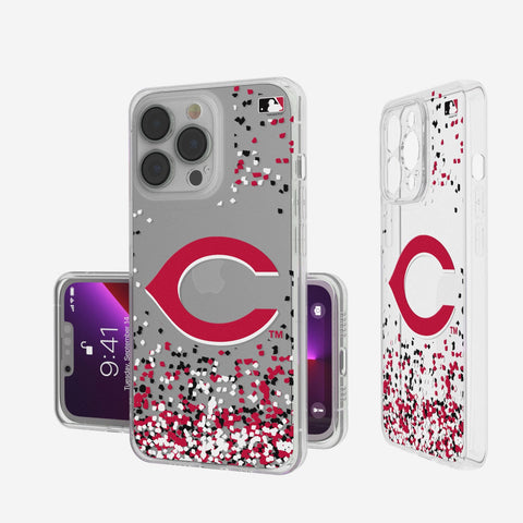 Cincinnati Reds Confetti Clear Case-0