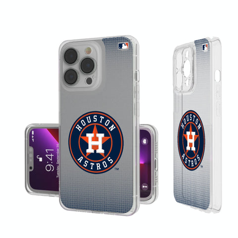 Houston Astros Linen Clear Phone Case