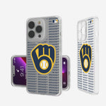 Milwaukee Brewers Text Backdrop Clear Phone Case