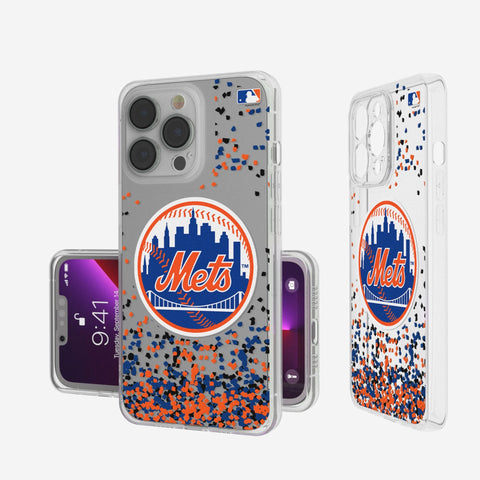 New York Mets Confetti Clear Phone Case