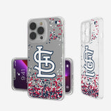St Louis Cardinals Confetti Clear Phone Case
