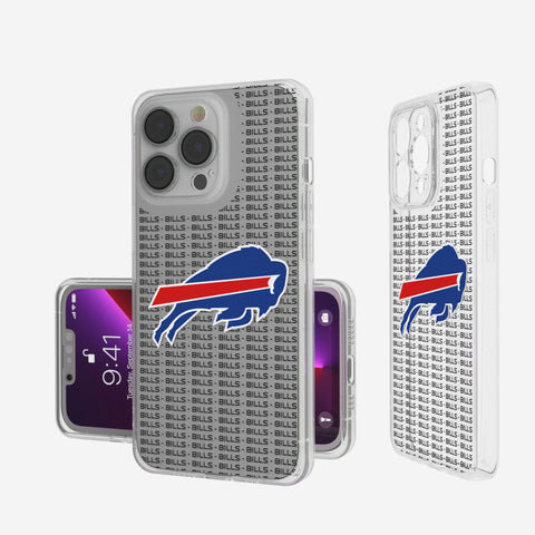Buffalo Bills Text Backdrop Clear Phone Case