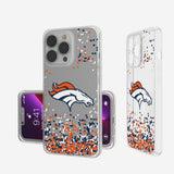 Denver Broncos Confetti Clear Phone Case