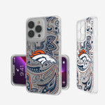 Denver Broncos Paisley Clear Phone Case