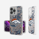 Denver Broncos Paisley Clear Phone Case
