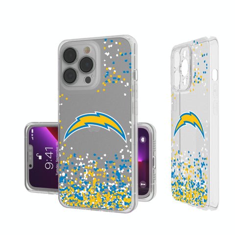Los Angeles Chargers Confetti Clear Phone Case
