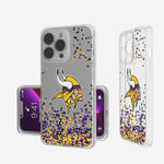 Minnesota Vikings Confetti Clear Phone Case